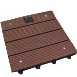 A Linkable Solar Decking Tile with Four Bright White LED Lights