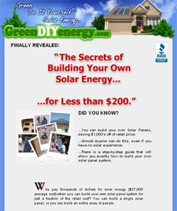 The Secrets of building your own solar energy ... for less than $200