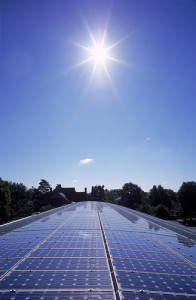 Solar Panels reflect the sunlight