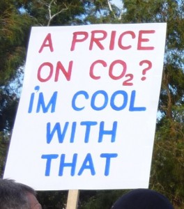 Sign: A Price on CO2? I'm cool with that.