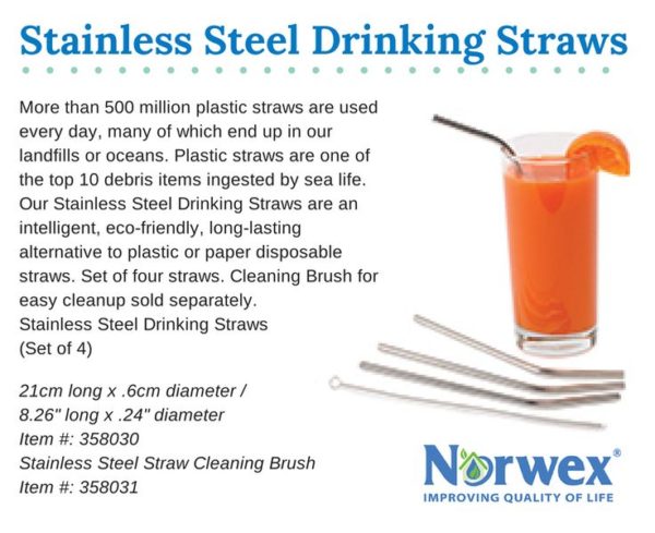 Norwex Stainless Steel Drinking Straws