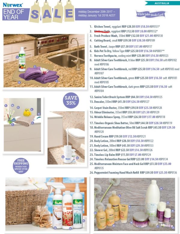 Norwex End of Year Sale 2017, 35% off | SustainableSuburbia.net