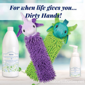 For when life gives you dirty hands... Norwex Pet to Dry Dragon and Unicorn, peppermind foaming hand wash, and refill.