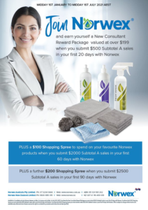 Join Norwex and earn yourself a New Consultant Reward Package and two shopping spress!