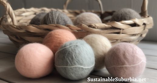 Colourful homemade wool dryer balls